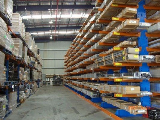 tugas media Logam Cantilever Racking System, Penyisipan Tegak kantilever rak