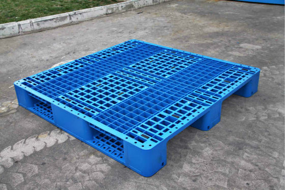 Palettes en plastique d'expédition de Rackable pour le stockage/distribution, réutilisation en plastique bleue de palette