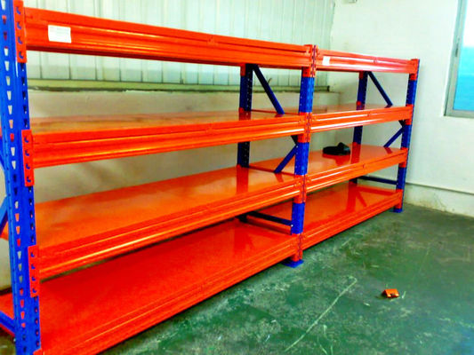 Blau/Orange walzten Hochleistungspaletten-Racking mit weitgespanntem kalt