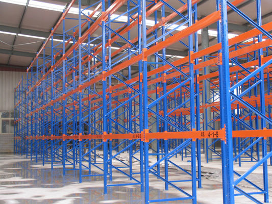 6 niveaux laminant à froid le défilement ligne par ligne sélectif en acier de palette pour le stockage, bleu/orange