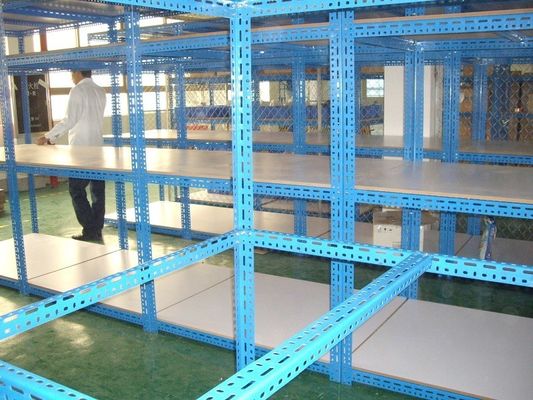 galvanizli perçin raf raf sistemi hafif yük longspan depo depolama