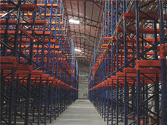 8m Industrial Steel Shelving System , Galvanized Adjustable Pallet Racking