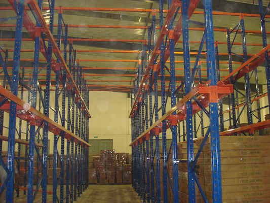 3.9m destacáveis Movimentação-Através do racking da pálete, sistema do shelving ajustável