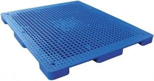 Rackable पुन: प्रयोज्य प्लास्टिक pallets रीसाइक्लिंग नौ - पैर छिद्रित फ्लैट फूस