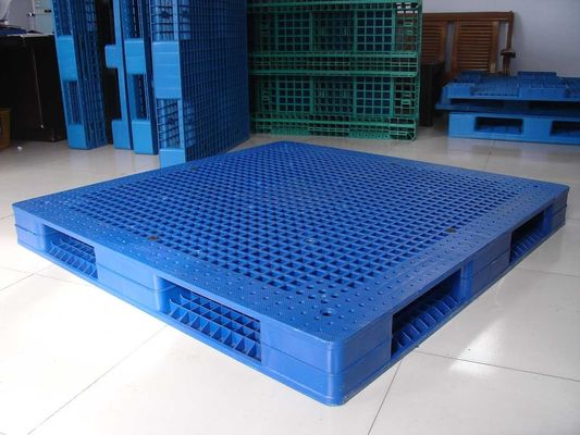Palettes en plastique d'exportation latérale simple avec les tubes en acier à l'intérieur, 1000×1000×150