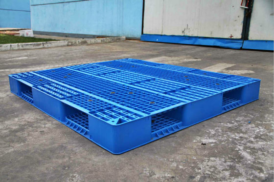Palettes en plastique d'exportation latérale simple avec les tubes en acier à l'intérieur, 1000×1000×150