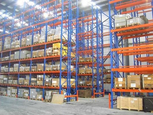 Estantes resistentes del almacenamiento de Warehouse con la capa del polvo, alto sistema del tormento