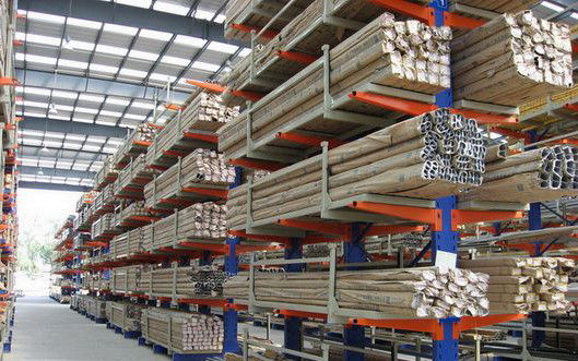 Adjustable Industrial Cantilever Storage Racks Double Arms For Slender Goods
