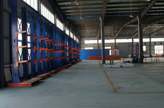 Stainless Steel Cantilever Storage Racks , High Density Metal Storage Shelves