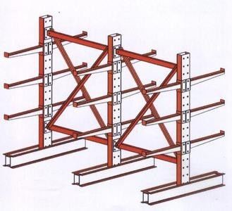 Garage Cantilever Steel Bar Stock Storage Racks 1.5m - 6m Vertical Goods Shelf