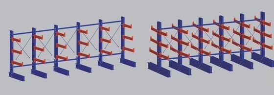 Vertical Cantilever Pipe Racks Shelving Systems Industrial Steel Storage Racks