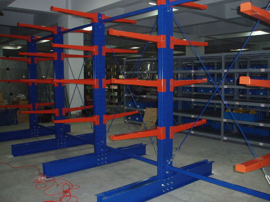 Warehouse 12m Modular Cantilever Storage Racks , Customized Long Span Shelving
