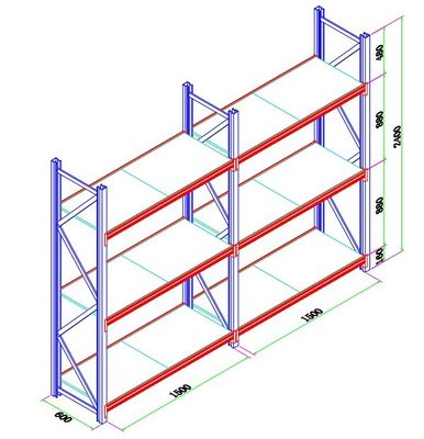 Lagern Sie Speichermedium-Aufgaben-Racking/Waren-Regal mit Pulver-Beschichtung ein oder galvanisierte