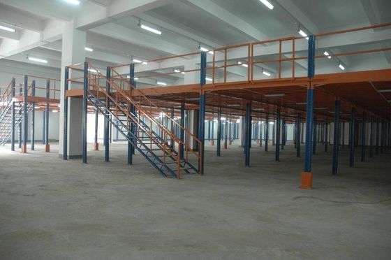Fabrika için Mavi / gri / turuncu Metre Kare endüstriyel raf sistemleri