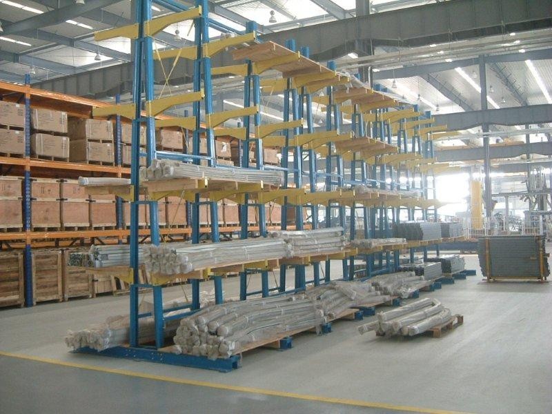 Warehouse multi level cantilever shelving and racking systems 1.5m Arm ...