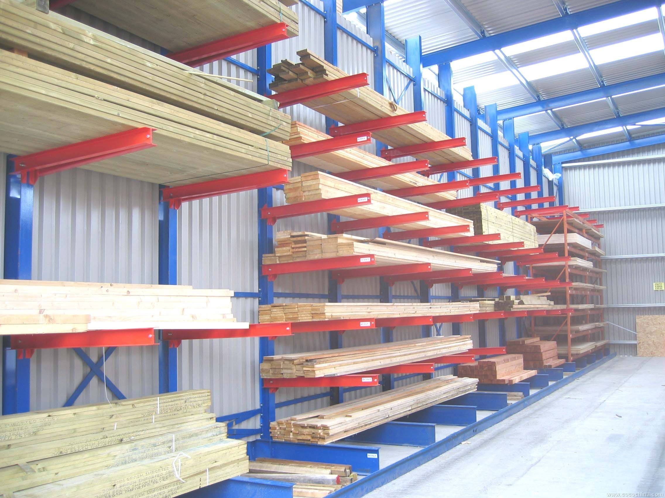 Timber Pipe Rack Adjustable Medium Duty Cantilever Storage Racks For Pipe / Timber Storage