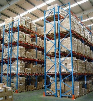 Industrial Warehouse selective pallet rack with spraying paint , 500kg - 1500kg