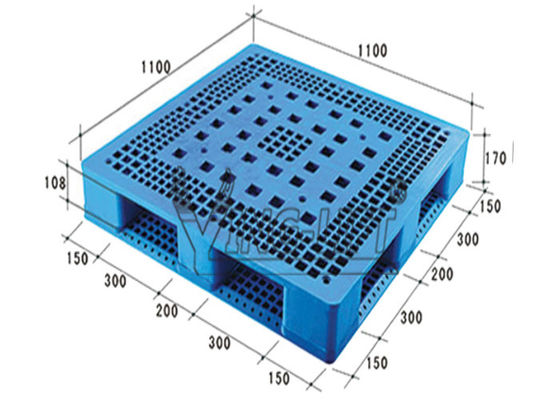 Euro Norm die tweemaal Vormt Plastic Pallet voor Planken 1100L*1100W*170H lassen